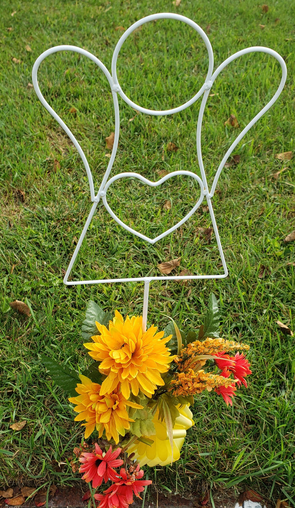 Cemetery Metal Heart Stake Fall
