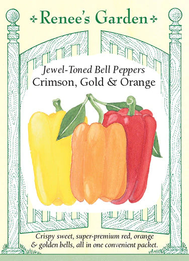 Pepper Sweet 'Jewel-Toned Bell Crimson, Gold & Orange'