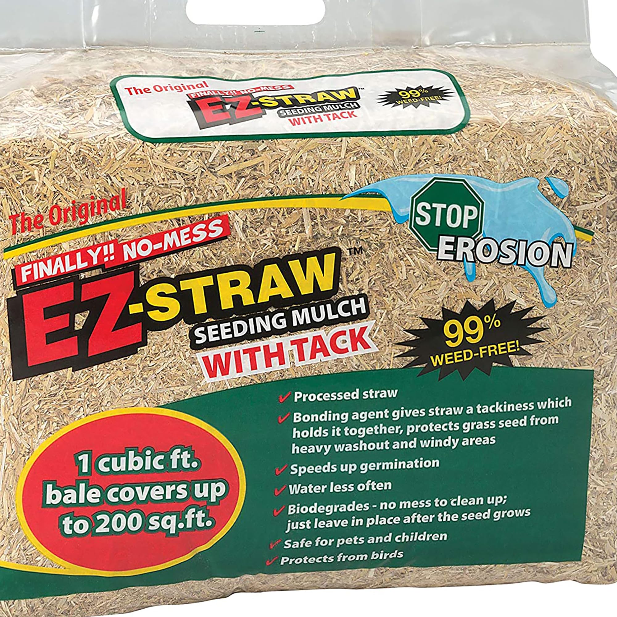 planting grass seed straw EZ-Straw Natural Straw Seeding Mulch