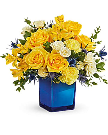 Teleflora Golden Blue Bouquet