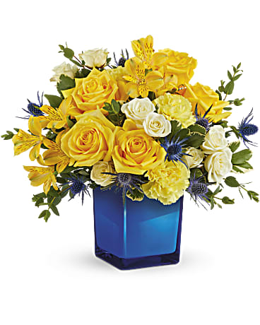 Teleflora Golden Blue Bouquet