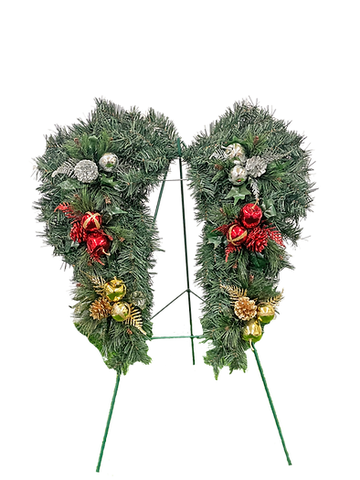 Cemetery Artificial 18" Angel Wings on Stand