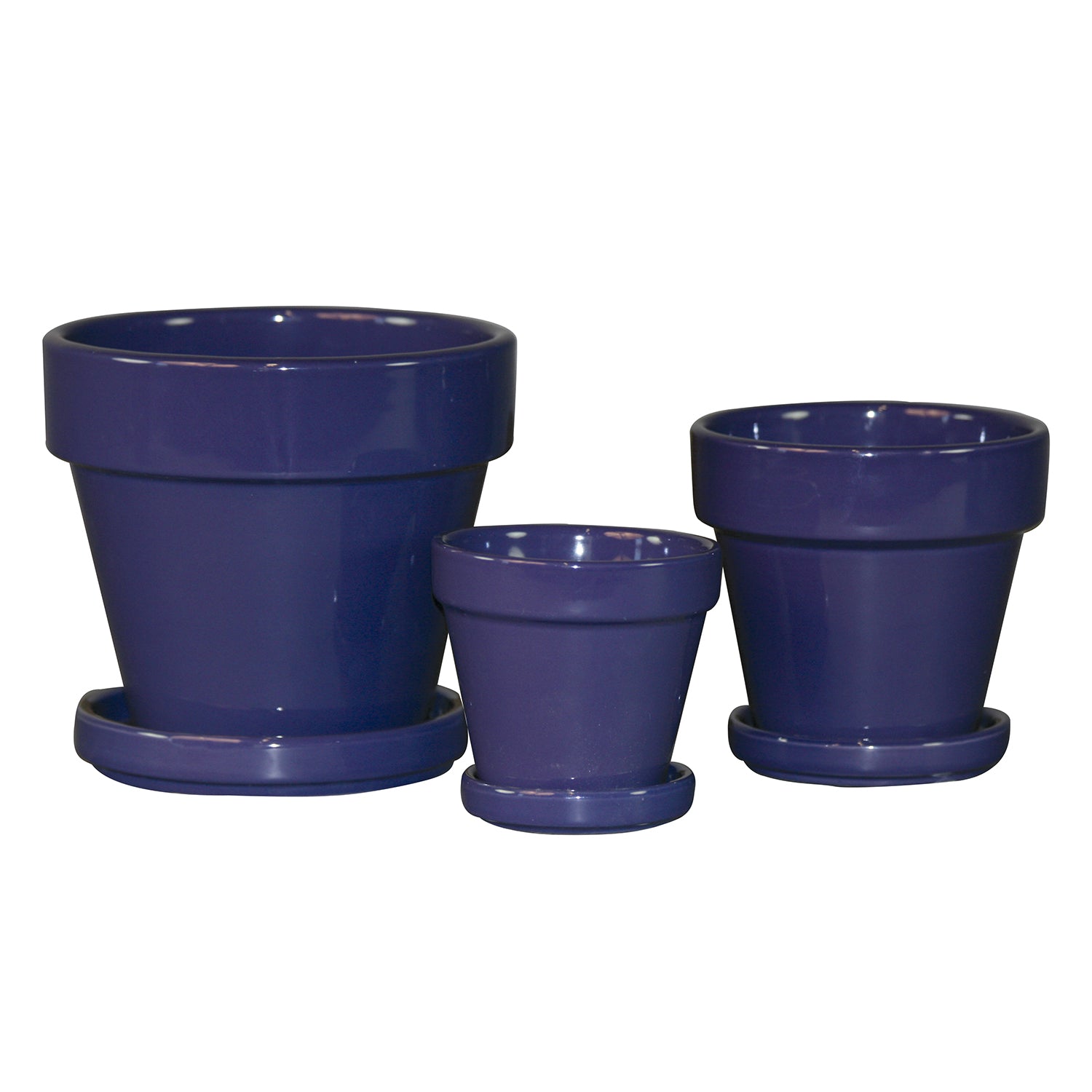 planter with saucer attached Standard Pot Saucer Attached: Purple
