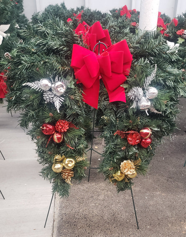 Cemetery Artificial 18" Angel Wings on Stand