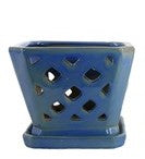 Square Diamond Orchid Pot - 7"