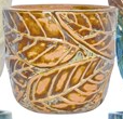 Leaf Planter: Antique Yellow Cream Glaze