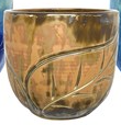 Giant Leaf Planter: Antique Yellow Cream Glaze