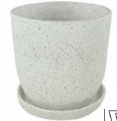 Eastham Egg Pot: White Terrazzo