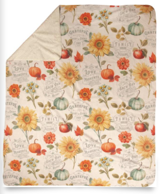 Autumn in Bloom 50x60in throw blanket