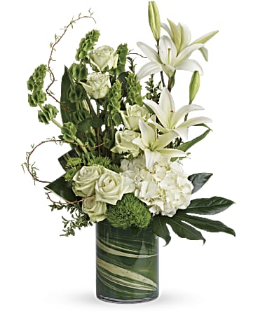 teleflora peaceful white lilies Teleflora Botanical Beauty Bouquet