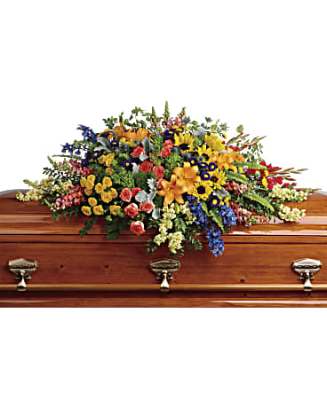 Teleflora Colorful Reflections Casket Spray