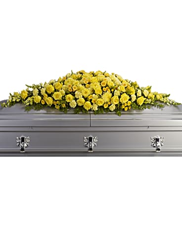 Teleflora Golden Garden Casket Spray