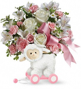 Teleflora Sweet Little Lamb - Baby Pink