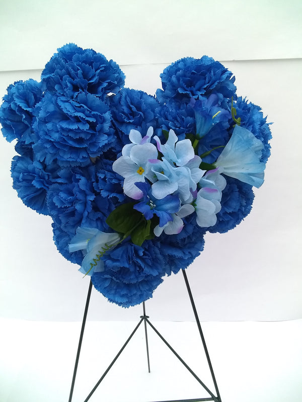Cemetery Floral Heart on Stand (M)