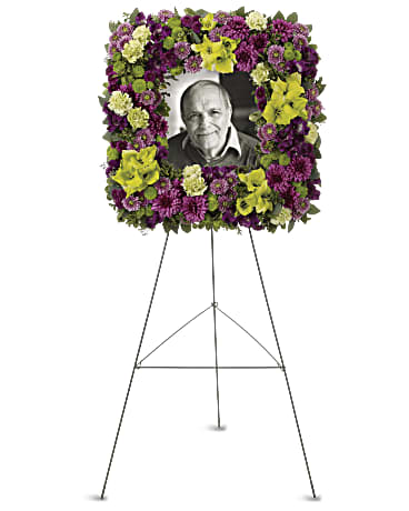 Teleflora Mosaic Of Memories Square Easel Wreath