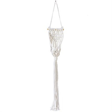 Plant Hanger: Small White Macram��