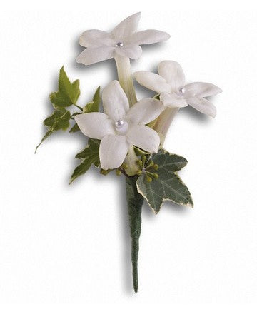 Teleflora White Gloves Boutonniere