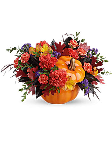 Teleflora Hauntingly Pretty Pumpkin Bouquet