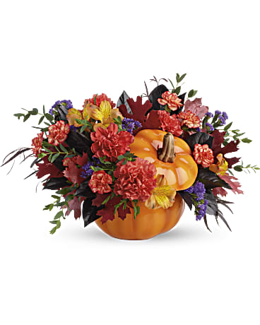 Teleflora Hauntingly Pretty Pumpkin Bouquet