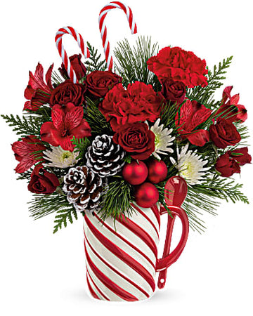 Teleflora Send a Hug Sweet Stripes Bouquet