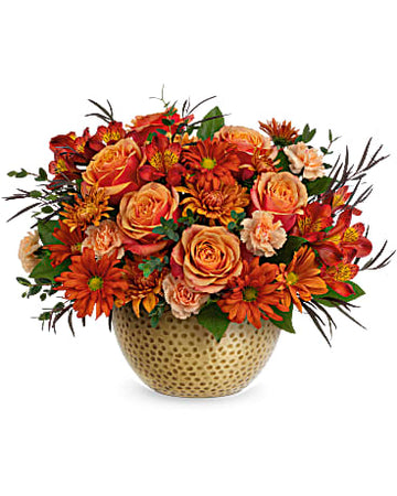 Teleflora Vintage Gold Centerpiece