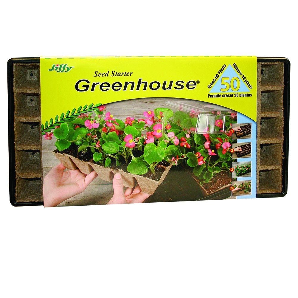 jiffy plant pots Jiffy Seed Starting Peat Greenhouse Kit 50