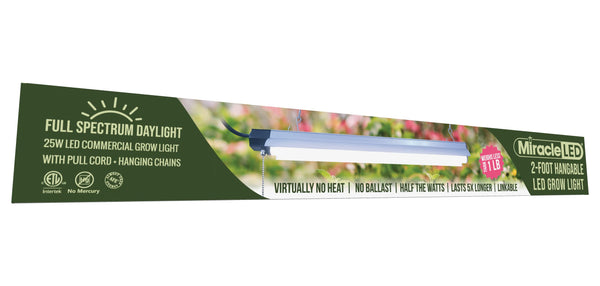 2 foot fluorescent grow light bulbs Miracle LED 2' Hangable LED Grow Light