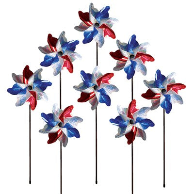 8" Red White and Blue Spinner