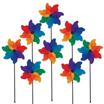 8" Rainbow Poly Petal Spinner